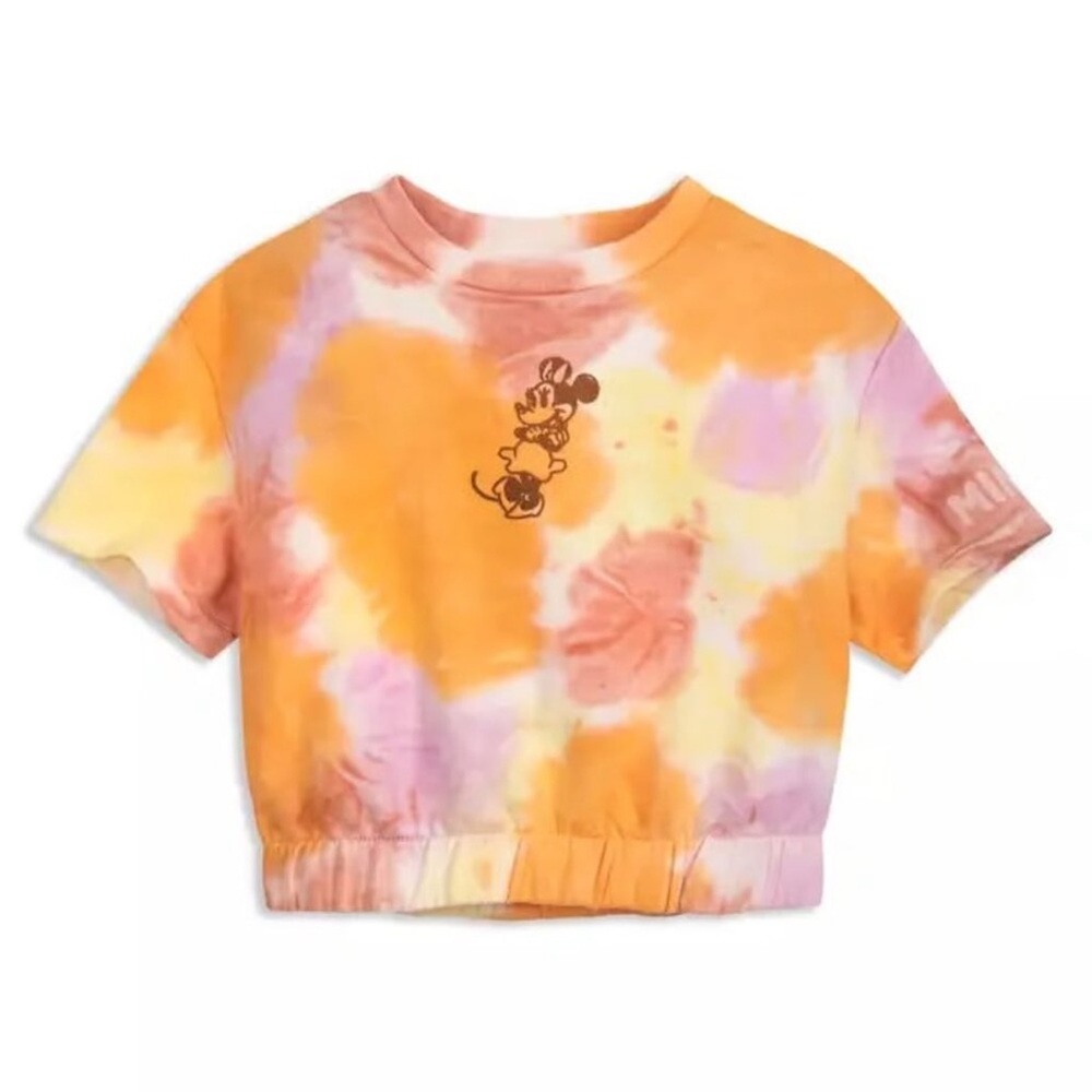 Disney Short Sleeve Tie-Dye Shirt - Orange and Purple